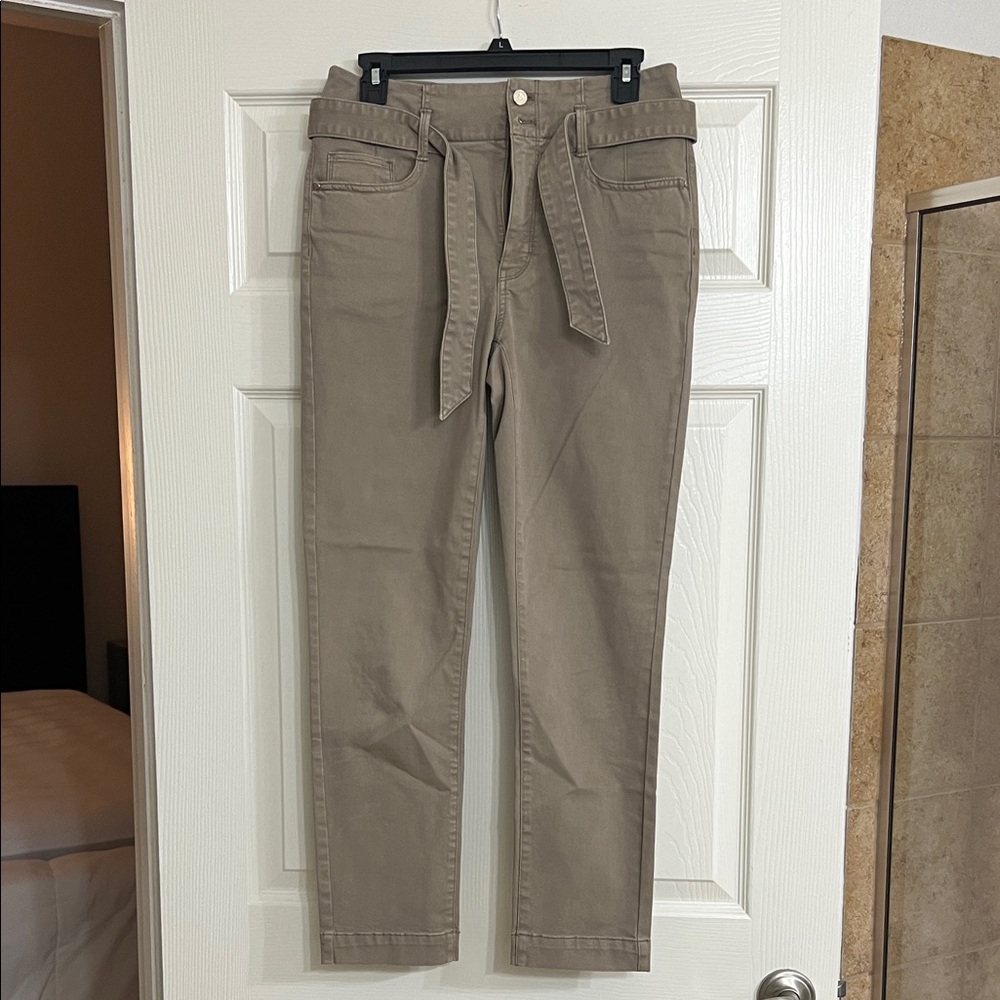 White House Black Market Khaki Straight Leg Pants